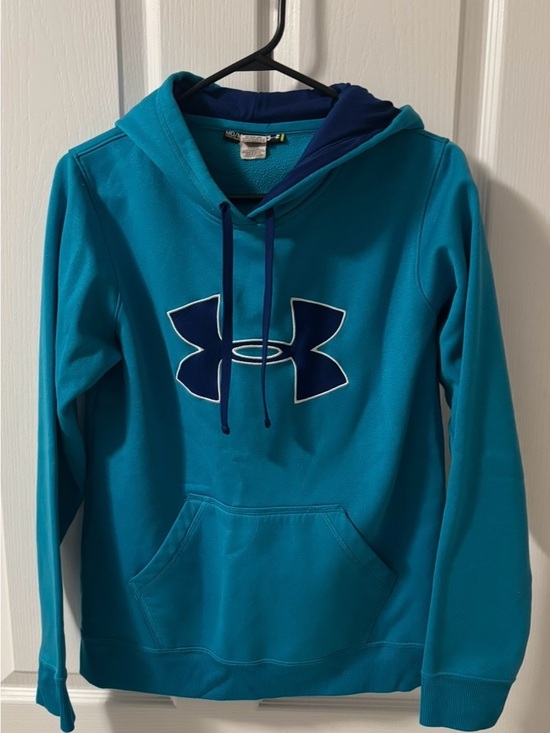 Under Armour Tops - Under Armour Women's Teal and Navy Cowl Pullover Hoodie